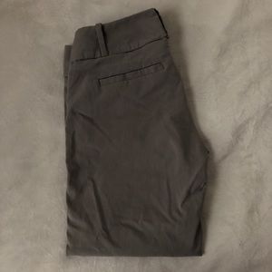 Grey cropped slacks